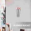 花瓶の壁プランターメタルハンギー花瓶のコンテナ農家素朴な花のバケツの装飾