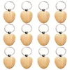 Sleutelhangers 12 stuks blanco hartvormige houten sleutelhanger DIY houten tags geschenken