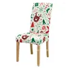 Chair Covers Christmas Cover Navidad Red Gift Elastic Seat Protector For Dining Room Kitchen Home Decor Festival Living