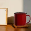Vinglas med 2 datorer kopp vintage S glas resor bärbara kaffekeramiska koppar järnhushåll mugg