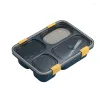 Serviessets Lunchbox met vier compartimenten Draagbare magnetronbestendige school- en kantoorsaladedozen Container voor Adt Kids Mhy019 Drop De Otryv