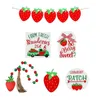 Party Decoration Fruwn Strawberry Tiered Tiered Tray Decors Summer Sign Beach Decorations