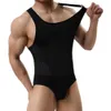 BRAVE PERSON Brand Breathable Mesh Bodysuits Men Shapers Leotard Male Body Building Singlet Underwear Shapewear for Men Vest 240323