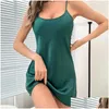 Indumenti da notte da donna Mini camicia da notte femminile Chemise Estate Raso Intimo Lingerie Y Reggicalze Camicia da notte Allentato Consegna a domicilio Otpig