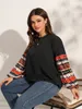 Finjani Plus Size Spring Autumn Lg Sleeve Shirt 여성 꽃 프린트 캐주얼 블라우스 느슨한 대형 D3R0#