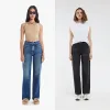 Baggy Jeans Voor Vrouwen 2023 Herfst Winter Nieuwe Hoge Taille Elasticiteit Tonen Beenlengte Mop Losse En Slim Fit Dames Jeans