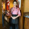 Japanse Restaurant Waitr Uniform Izakaya Sushi Chef Jassen Jas Vrouwen Sakura Ukiyoe Keuken Voedsel Koken Kimo Tops Shirts k23l #