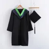 Erwachsene Graduati Kleid Cap Set Unisex Schuluniform Cosplay Bachelor Kostüm College Universität Ceremy Anzug Frauen Männer Geschenk W8aW #