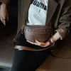 FI RIVET Fanny Pack Shell midja påse Ny Brand Belt Bag Women Midjepaket äkta läder Multifuncti Chest Bags 64wr#