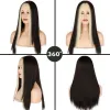 Парики Синтетический парик Модный длинный черный прямой парик из светлых волос Синтетический парик для девочек с париком для косплея