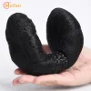 Chignon MEIFAN Synthetic Chinese Traditional Hanfu Wig Hair Bun Retro Black Chignon Fake Ancient Chinese Hair Bun Princess Cosplay Wig