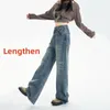 Женские джинсы Boliyae, винтажные мешковатые женские брюки с высокой талией Y2K, уличная одежда, свободные прямые джинсовые брюки в стиле Харадзюку, широкие брюки Mam, удлиненные