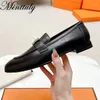 Casual Shoes MINTTULY Metal Buckle Leather Loafers Office Ladies Formal Oxford Professional Shoe Designer Brand Flat