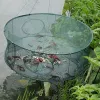 Accessoires de pêche automatique Piège net Cage Round Forme Durable Open for Crabe River homard des écrevisses extérieures