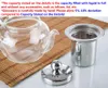 Set da tè Set da tè e caffè 9 in 1: vaso in vetro a forma di mela da 485 ml con coperchio filtro infusore in acciaio inossidabile 4 piattini per tazza da 100 ml