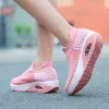 Tofflor dämpande gummiplattform kvinnor casual promenad sneakers slipon andningsskor femme springande jogging zapatillas mujer