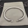 David Yurma Bracciale DY Bracciale Cavo di lusso Bracciale Gioielli di moda per donna Uomo Oro Argento Perla Testa Croce Bracciale rigido Gioielli Dy Uomo Regalo di Natale 5727