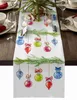 Bordslöpare Christmas Holly Balls Linen Runners Dresser Scarves Decor Winter Xmas Dining Decorations 2024 YQ240330