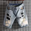 Merk Heren Grote Maat Shorts Knielange Zomer Rijbroek Denim Bermuda Klassieke Stretch Korte Broek Jean Mannelijke D30 240325