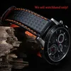 Band 18mm 20mm 22mm 24mm Band Carbon Fiber Strap With Red Stitched + Leather Foder rostfritt stål CLASP BAND H240330