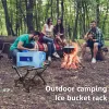 Verktyg Folding Cooler Stand Frame Foldbar Alloy Support Bagage Outdoor Antislip Camping Picnic Light Weight Kyl Ice Box Holder