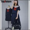 JK Uniforme FILLE Étudiant d'été style collégial classe de base uniforme costume de marin à manches courtes à manches longues mauvaise fille COSPLAY COSTUMES F1qb #