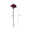 Dekorativa blommor 6st Faux Silk Flower Material Artificial Carnation Realistic No Watering Fake Diy Gift Mother Day Home Decor