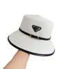 Broderi P Straw Street Fishermans Beach Hat Designer Kvinna Bokstäver Populära Tour Gorra Homme Mens Caps Fibrers PJ088 F23 Opular J088