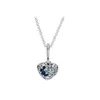 S925 Pan Jiaduola Sterling Sier Di s Ni Style Pumpkin Car Necklace Blue Moon Heart Necklace As a Gift for Girlfriend