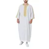 エスニック服メンズジュバホワイトマンKaftan Jabador Gandoura 2024刺繍男性