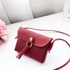 Hoge kwaliteit eenvoudige PU lederen telefoon schoudertas effen kleur kleine portemonnee casual crossbody handtassen voor vrouwen vrouwelijk