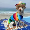 犬のアパレルドッグスソンブレロハットサンパーティー帽子メキシコスタイルと猫の面白い衣装