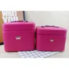 Nieuwe Kroon Lederen Profial Make-Up Organizer Grote Capaciteit Beauty Case Draagbare Borstel Opbergtas Bolso Mujer Cosmetische Tas f229 #