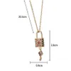 Collier pendentif de luxe et exquis, micro-ensemble pour femmes de mode européenne et américaine, collier porte-clés personnalisé coloré en Zircon AB51