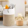 Laundry Bags Stylish Woven Bin Dirty Clothes Storage Basket Large-capacity For Toys Blankets Home