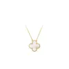 18K Gold Plated van Clover Necklaces Luxury Designer Necklace Four-leaf clover Fashion Pendant Necklace Wedding Party Jewelry High Quality Jewelry With box