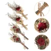 Fasci di fiori decorativi di bouquet di fiori secchi, mini ornamenti a pennacchio naturale, materiale artigianale fai da te