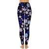 Leggings pour femmes colorés rétro années 70 mignon imprimé fleur pantalon de yoga taille haute vintage Leggins Stretch Design collants de sport cadeau