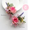 yo CHO Boutniere Wedding Corsages and Boutnieres Pink Roses Silk Frs Boutnieres Groom Men Marriage Wedding Accories W5uA#