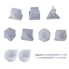 Equipments 11 Pcs/set 3D Dice Shape Silicone Mould Jewelry Crystal Epoxy Resin Molds Board Game Dice Set Making Tool