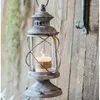 Portacandele Candeliere europeo vintage Lampada a olio in ferro rustico, comoda maniglia per il trasporto, ideale per l'atmosfera del giardino, bagliore serale