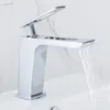 Bathroom Sink Faucets Waterfall Mixer Tap Fashion Basin And Cold Faucet Single Hole Washbasin