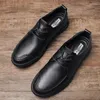 Chaussures décontractées en cuir véritable hommes à lacets affaires de luxe à la mode mocassins formels italien noir mâle conduite baskets