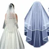 Voile de mariage court et simple en tulle à deux couches avec peigne, voile de mariée blanc ivoire pour mariée, accessoires de mariage, D9k2 #