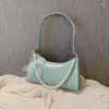 Sac à bandoulière en perles brevetées pour femmes, petite fermeture éclair, chaîne à bandoulière, Vintage, mode 2024