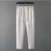Erkeklerin Trailtsits 2 PC/Set Erkekler Üst Pantolon Set Düz Renk V Boyun Kısa Kollu Gevşek Egzersiz Elastik Bel Drawstring Artı Boyut Sporları