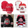 24S Custom NCAA Ohio State Buckeyes Alla namn nummer herr ungdoms ishockey tröjor personlig broderi college big ten sömnad