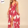 Robes décontractées PULABO Femmes Bohème Longue Fête Bal En Mousseline De Soie Maille Maxi Solide Spaghetti Sangle Dos Nu SunParty Femme Robe Robe