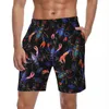 Herren-Shorts für Herren, Board Red Lobsters, Y2K-Retro-Badehose, Küstenkoralle, schnell trocknend, Sport, große Größe, kurze Hose