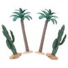 装飾的な花シミュレートされた木モデルドールハウス偽植物ミニチュアPVCマイクロシーンのおもちゃの風景diy palm